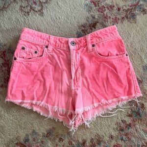 Stylish Pink Denim Women's Shorts